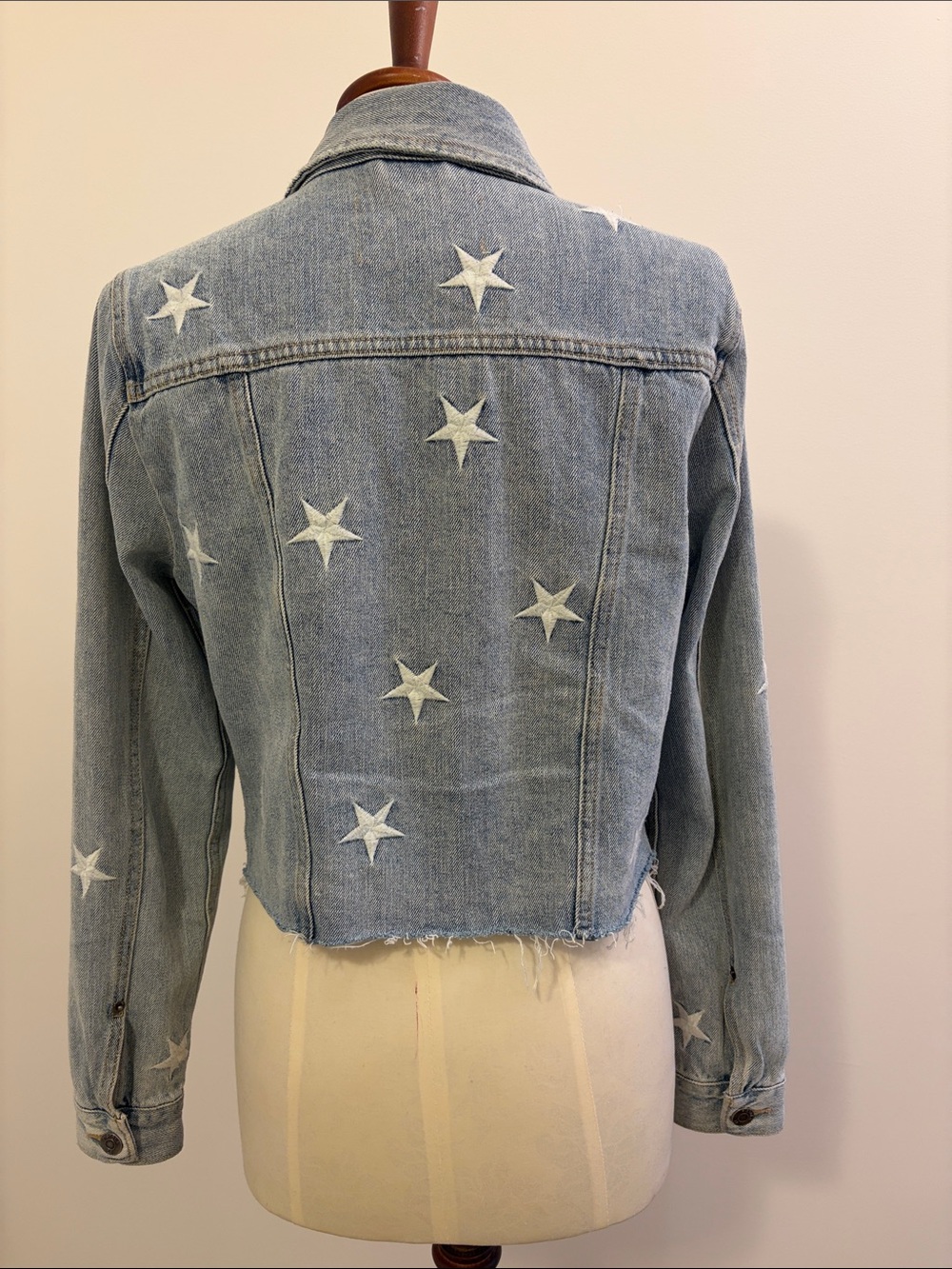 pistola Light Blue Star Appliqué Denim Jacket